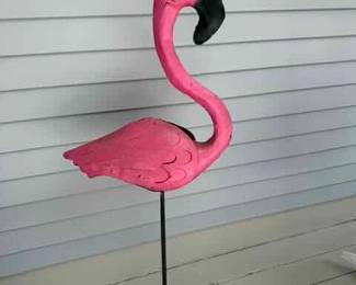 Large metal Flamingo