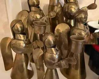 Brass Angel Candle Holders 