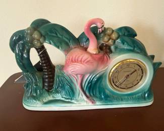 Reproduction flamingo clock 