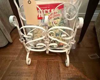 Wrought Iron Magazine Rack 