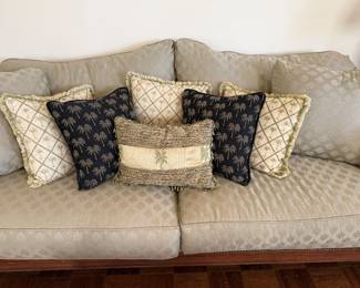 Tropical throw pillows