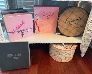 Vintage Hat Boxes from  Pensacola Businesses