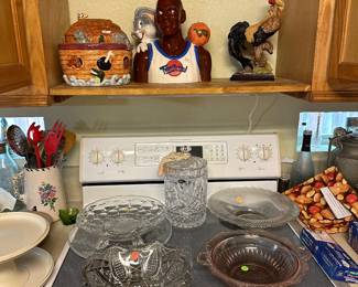 Depressed glass ware