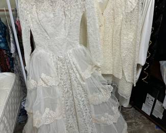 Vintage wedding dresses, suits, blazers, pants, jackets
