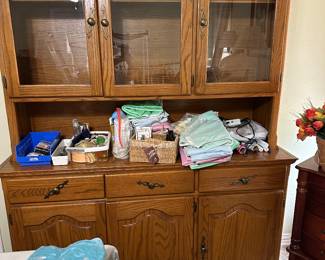 Antique buffet with display