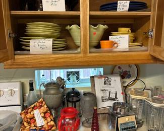 Crate and Barrel, fiesta ware, pier 1 dishes