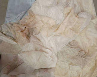 Lot 58: Large antique curtain lot 