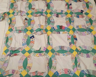 Lot 54: Antique Unfinished patchwork quilt 