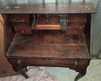 Lot 77: Antique secretary desk 