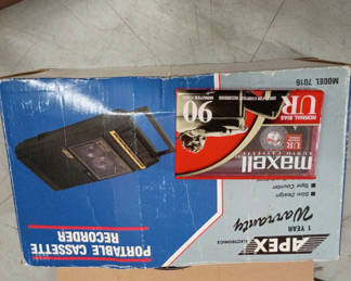 Lot 39: Portable cassette recorder and blank cassette