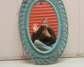 Lot 48: Vintage resin frame mirror 