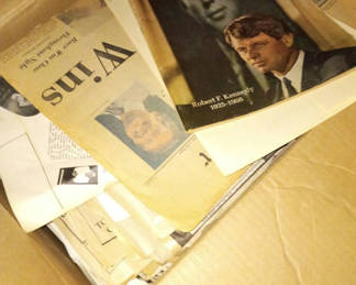 Lot 64: Giant ephemera lot of old magazines and newspaper