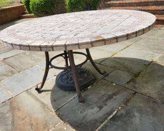 Tile top table. HEAVY-BRING HELP TO MOVE