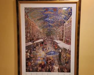 Signed Barcelona poster/litho