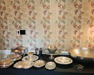 Silver PLATE & other serving pieces