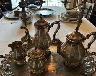 Sterling Silver Tea Pot Set 925