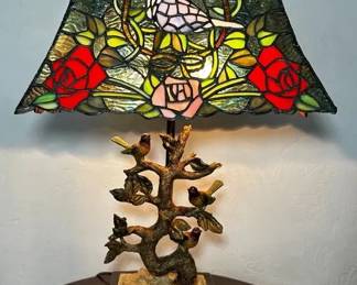 Birds, Roses, Rectangular Shade