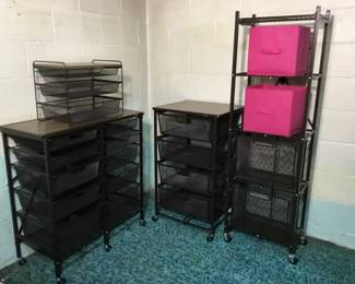 Brown Rolling Storage Units