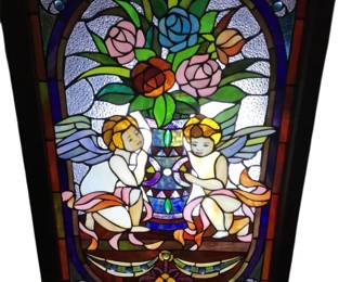 Stained Glass Cherubs Panel