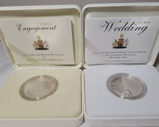ROYAL MINT William  Kate Silver Coins