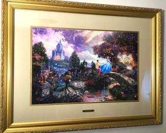 THOMAS KINKADE Disney Print Signed  Numbered