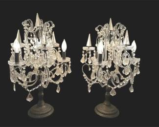 Crystal Chandelier Table Lamps