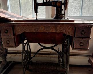 Majestic antique treadle sewing machine