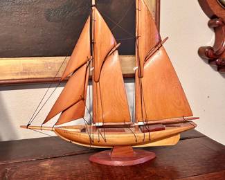 Antique Wooden Ship Model