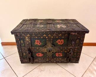 17th Century Iron Strongbox Treasure Chest