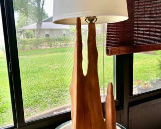 Cypress Knee Lamp, One of Two