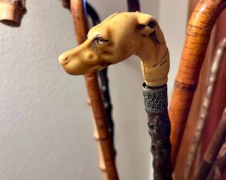 Celluloid Hound Walking Stick