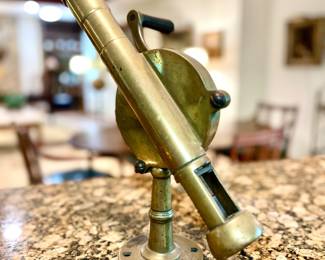 Antique Brass Rotary Eclipse Bar-Top Corkscrew