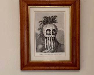 "A Man of the Sandwich Islands, in a Mask" - John Webber Print