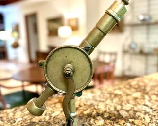 Antique Brass Rotary Eclipse Bar-Top Corkscrew