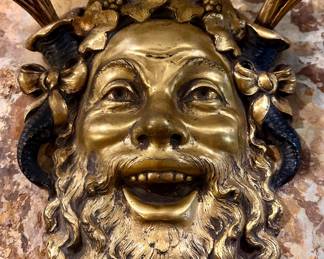 Gilted Sconce depicting Bacchus