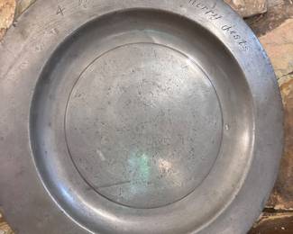 John Sedgewick 1730-1760 Pewter Engraved Plates, Set of Six