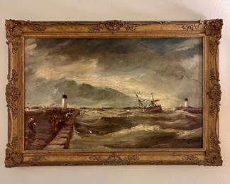 "Fishing Boats Entering Harbor"  J. Ward