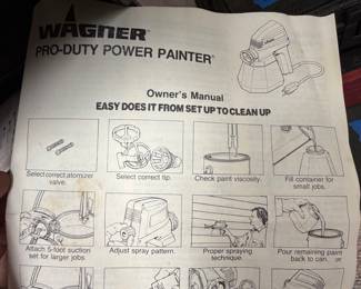 Wagner Pro-Duty Power Painter Owner's Manual