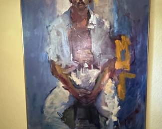 Impressionist Portrait of a Seated Man by Schubert