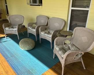 Wicker Patio Chairs with Cushions