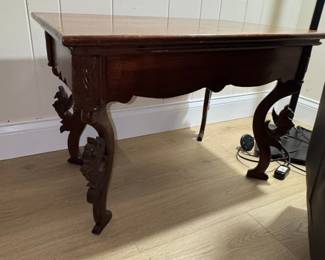 Chippendale Style Carved Mahogany Side Table