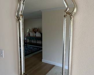 Ornate Silver Leaf Arch Mirror