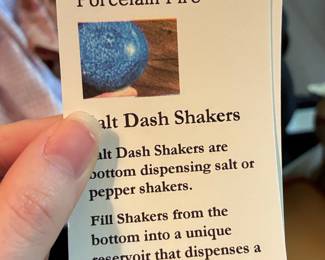 Porcelain Fire Salt Dash Shakers