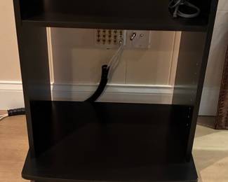 Black Media Console Shelf Unit