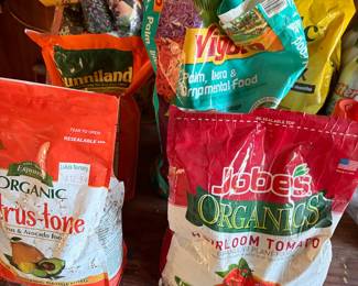 Assorted Garden Fertilizers and Soil Amendments