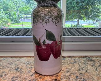 Hand-Painted Ceramic Apple Pitcher