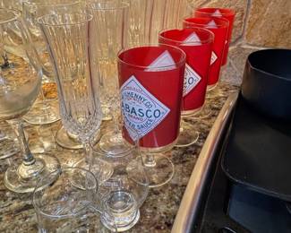 Tabasco Brand Pepper Sauce Tumblers and Orlando Honey Festival Glasses