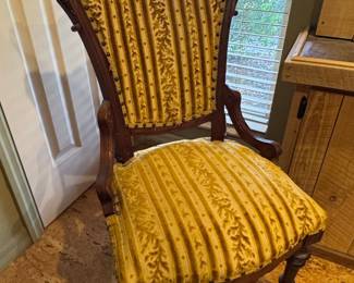 Victorian Eastlake Walnut Parlor Chair