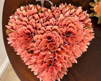 Wooden Heart Wreath 