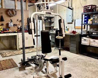 Small Compact Home Gym Perfect for an Apartment with Weights